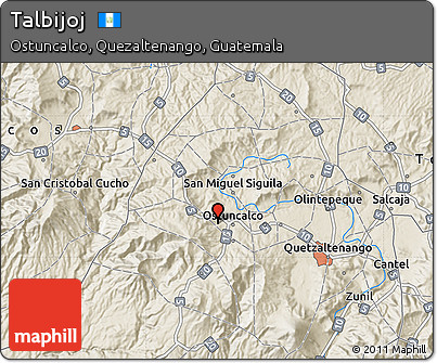 Shaded Relief Map of Talbijoj