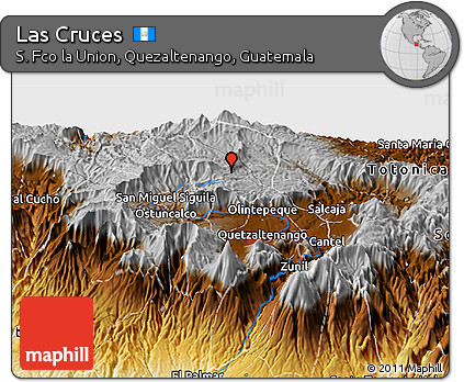 Physical Panoramic Map of Las Cruces