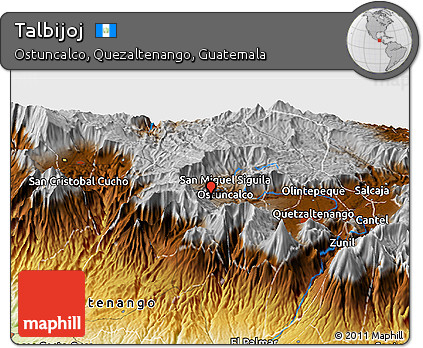 Physical Panoramic Map of Talbijoj