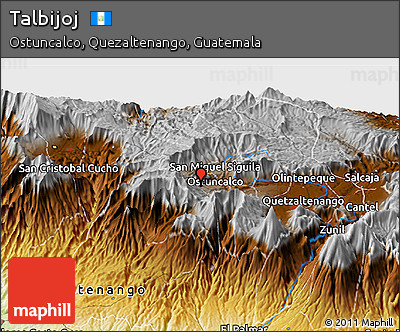 Physical Panoramic Map of Talbijoj