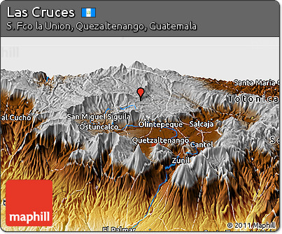 Physical Panoramic Map of Las Cruces