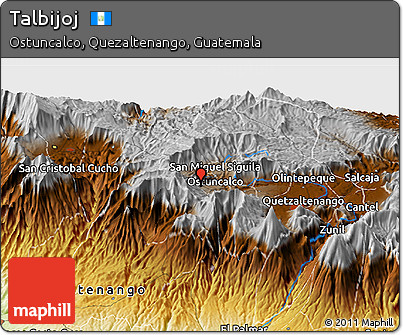 Physical Panoramic Map of Talbijoj