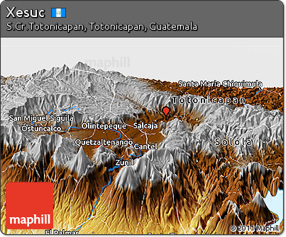 Physical Panoramic Map of Xesuc