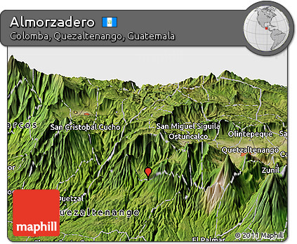 Satellite Panoramic Map of Almorzadero