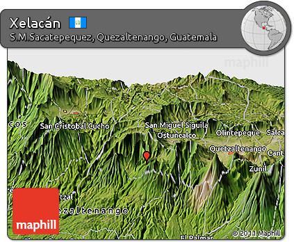 Satellite Panoramic Map of Xelacán
