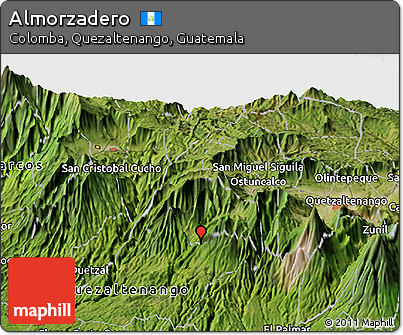 Satellite Panoramic Map of Almorzadero