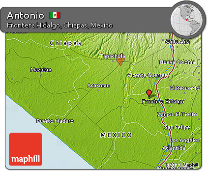 Physical 3D Map of Antonio