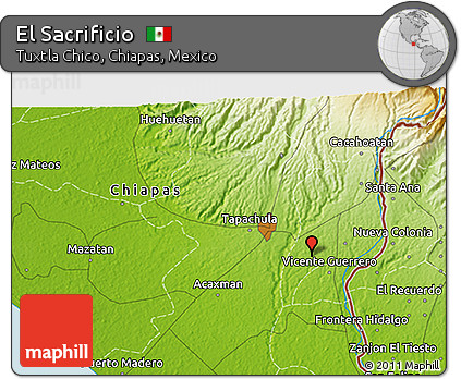 Physical 3D Map of El Sacrificio