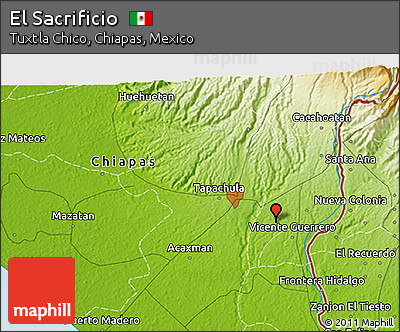Physical 3D Map of El Sacrificio