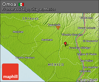 Physical 3D Map of Omoa