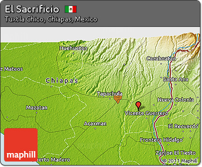 Physical 3D Map of El Sacrificio