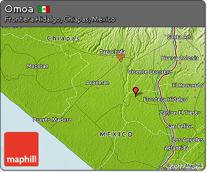 Physical 3D Map of Omoa