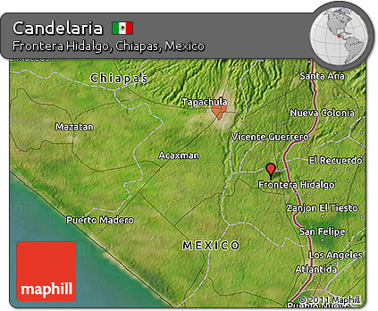 Satellite 3D Map of Candelaria