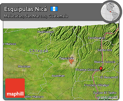Satellite 3D Map of Esquipulas Nicá