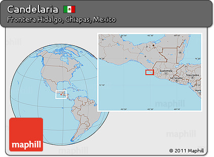 Gray Location Map of Candelaria