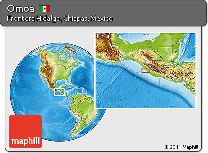 Physical Location Map of Omoa