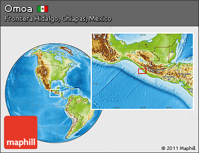Physical Location Map of Omoa