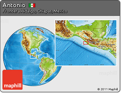 Physical Location Map of Antonio