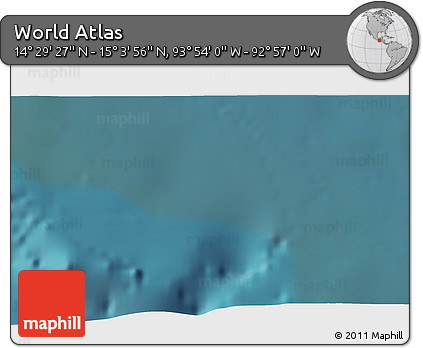 Satellite 3D Map of the Area around 14° 46' 42" N, 93° 25' 30" W
