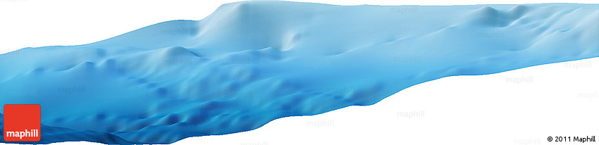 Shaded Relief Horizon Map of the Area around 14° 46' 42" N, 94° 16' 30" W