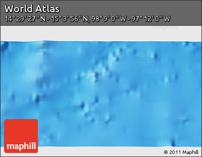 Physical 3D Map of the Area around 14° 46' 42" N, 97° 40' 30" W