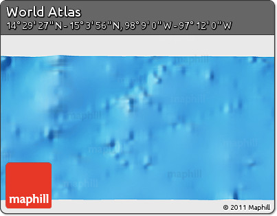 Physical 3D Map of the Area around 14° 46' 42" N, 97° 40' 30" W