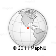 Outline Map of the Area around 14° 46' 42" N, 97° 40' 30" W, rectangular outline