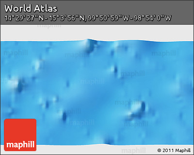 Physical 3D Map of the Area around 14° 46' 42" N, 99° 22' 30" W