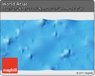 Physical 3D Map of the Area around 14° 46' 42" N, 99° 22' 30" W