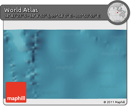 Satellite 3D Map of the Area around 14° 26' 6" S, 100° 22' 30" E