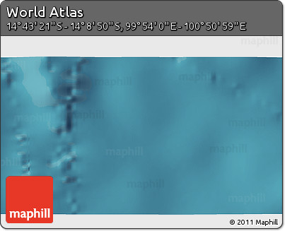 Satellite 3D Map of the Area around 14° 26' 6" S, 100° 22' 30" E