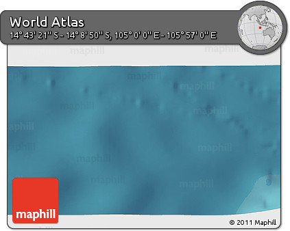 Satellite 3D Map of the Area around 14° 26' 6" S, 105° 28' 29" E