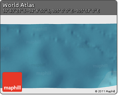 Satellite 3D Map of the Area around 14° 26' 6" S, 105° 28' 29" E