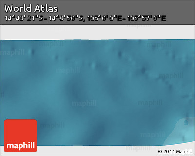 Satellite 3D Map of the Area around 14° 26' 6" S, 105° 28' 29" E