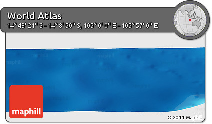 Physical Panoramic Map of the Area around 14° 26' 6" S, 105° 28' 29" E