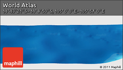 Physical Panoramic Map of the Area around 14° 26' 6" S, 105° 28' 29" E