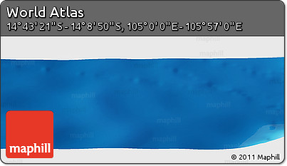 Physical Panoramic Map of the Area around 14° 26' 6" S, 105° 28' 29" E