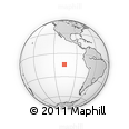 Outline Map of the Area around 14° 26' 6" S, 106° 10' 30" W, rectangular outline