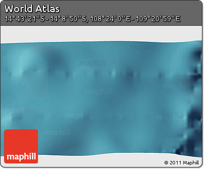 Satellite 3D Map of the Area around 14° 26' 6" S, 108° 52' 30" E