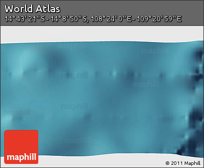 Satellite 3D Map of the Area around 14° 26' 6" S, 108° 52' 30" E