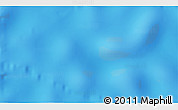 Physical 3D Map of the area around 14° 26' 6" S, 108° 43' 29" W