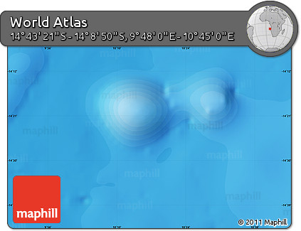 Political Map of the Area around 14° 26' 6" S, 10° 16' 30" E