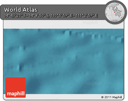 Satellite 3D Map of the Area around 14° 26' 6" S, 110° 34' 29" E