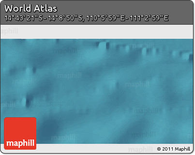 Satellite 3D Map of the Area around 14° 26' 6" S, 110° 34' 29" E