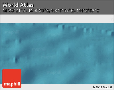 Satellite 3D Map of the Area around 14° 26' 6" S, 110° 34' 29" E