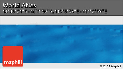 Physical Panoramic Map of the Area around 14° 26' 6" S, 110° 34' 29" E