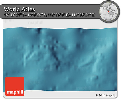 Satellite 3D Map of the Area around 14° 26' 6" S, 113° 7' 30" E