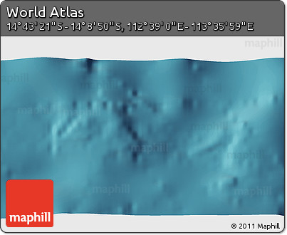 Satellite 3D Map of the Area around 14° 26' 6" S, 113° 7' 30" E