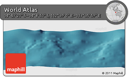 Satellite Panoramic Map of the Area around 14° 26' 6" S, 113° 7' 30" E