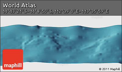 Satellite Panoramic Map of the Area around 14° 26' 6" S, 113° 7' 30" E